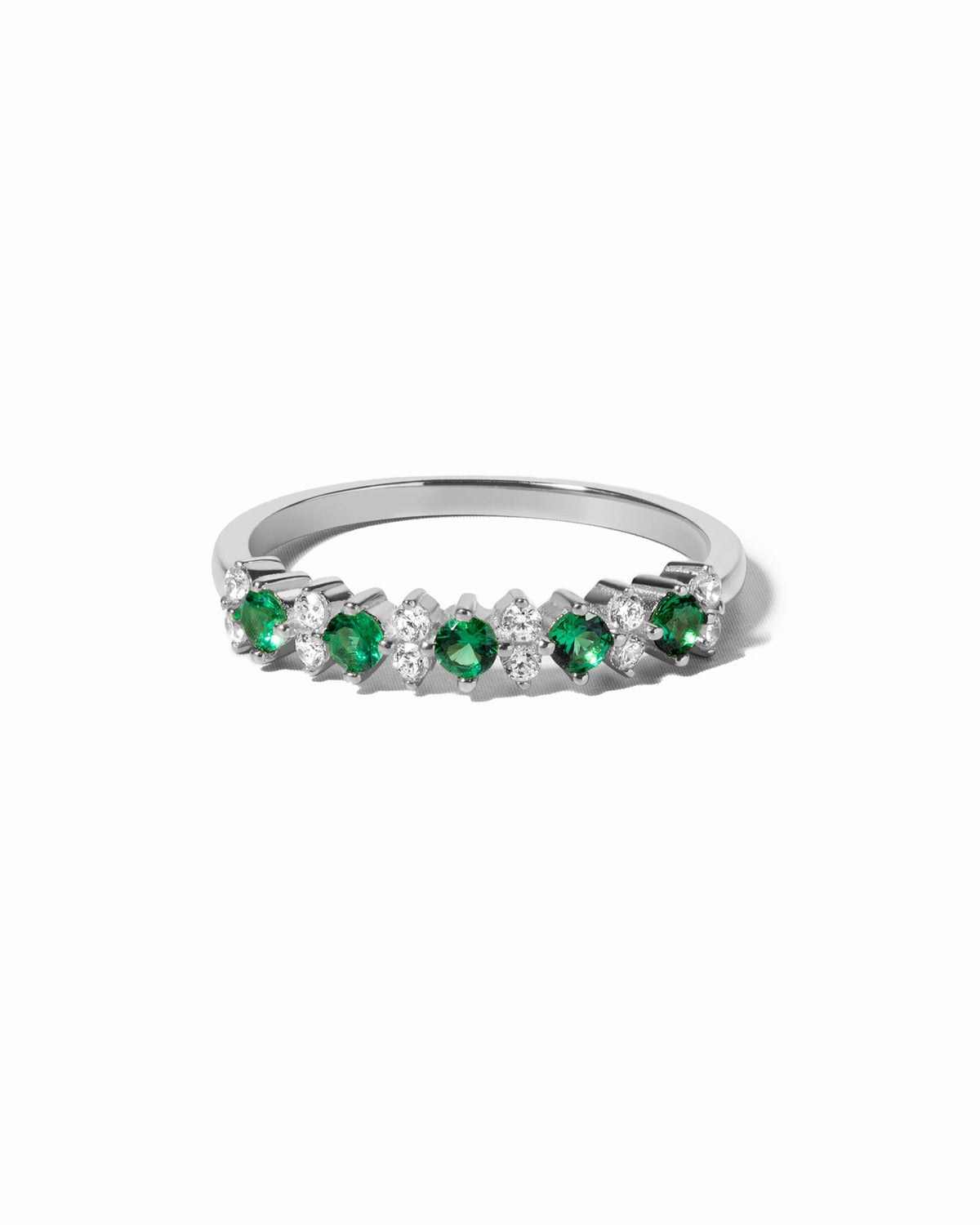Emerald Stephanie Stacking Ring