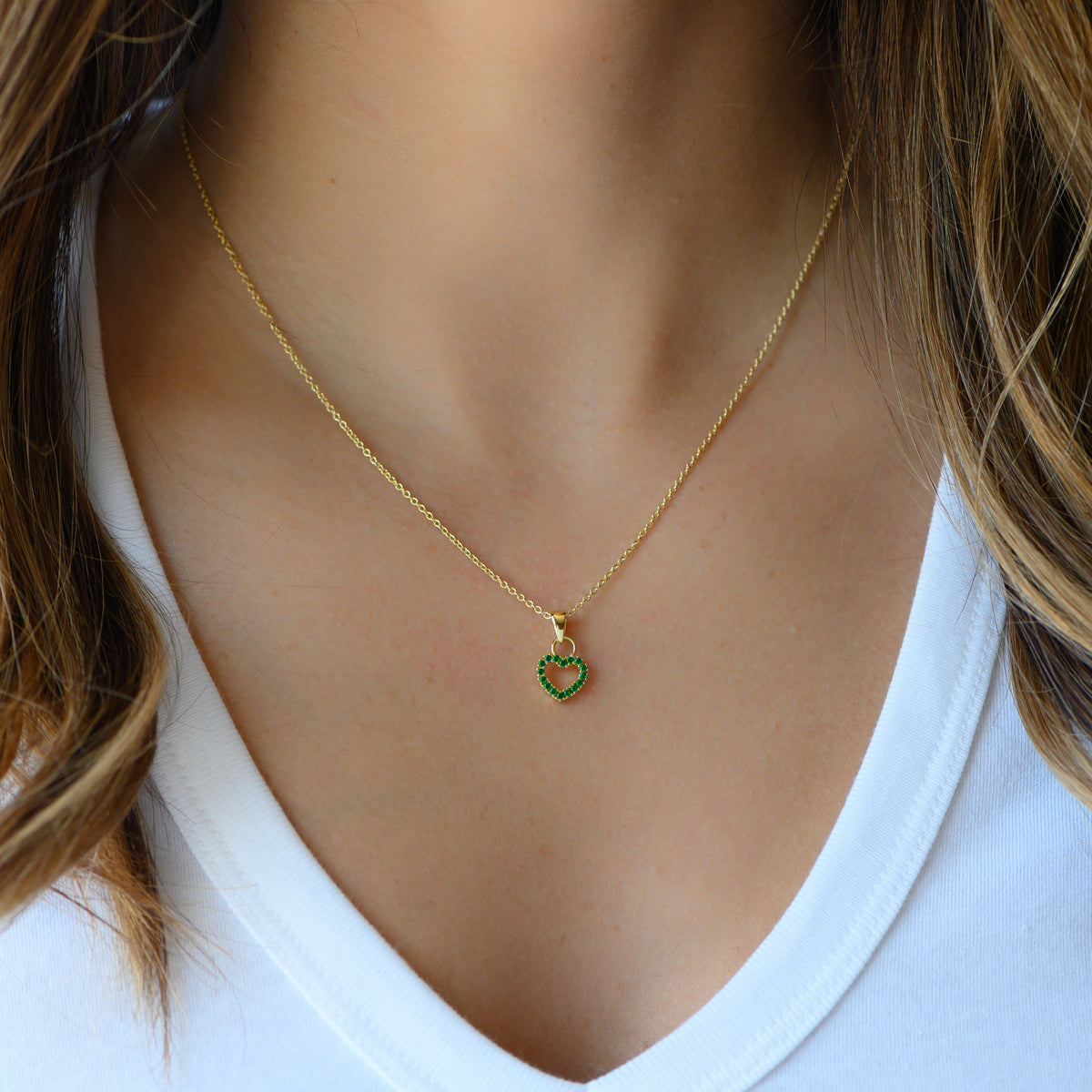 Emerald Heart Necklace