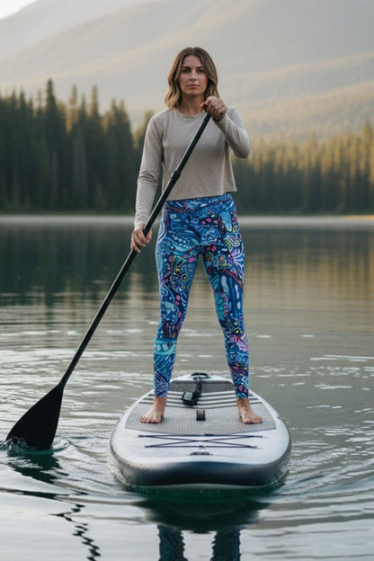 Enchanted Grayling High-Waisted Leggings