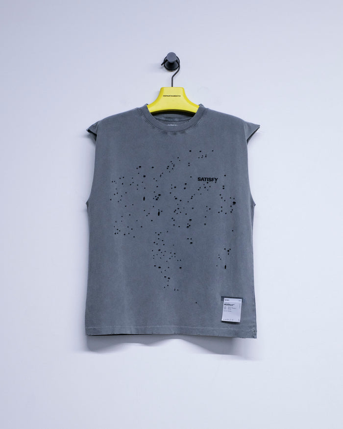 Faded Black Cotton MothTech Muscle Tee