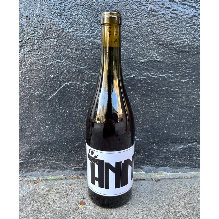 2022 rosato wine bottle with gold foil cap and 'HNN' label
