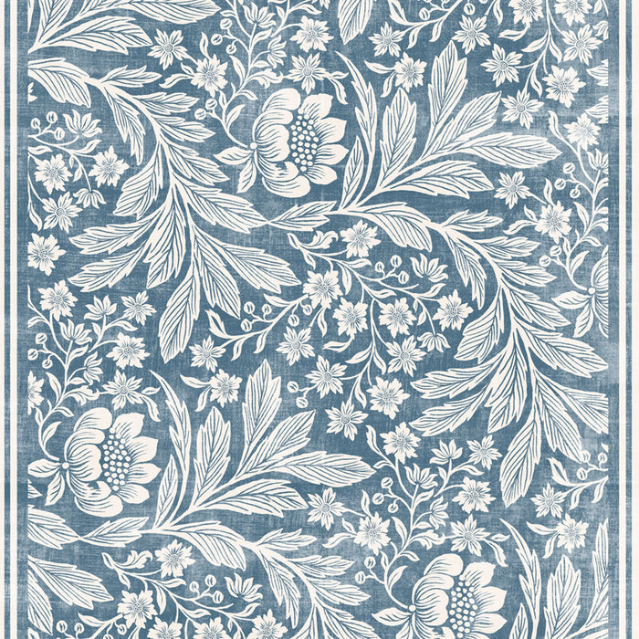 Florentine Silky Soft Washable Doormat Blue 60x90cm