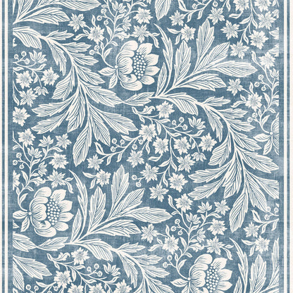 Florentine Silky Soft Washable Doormat Blue 60x90cm
