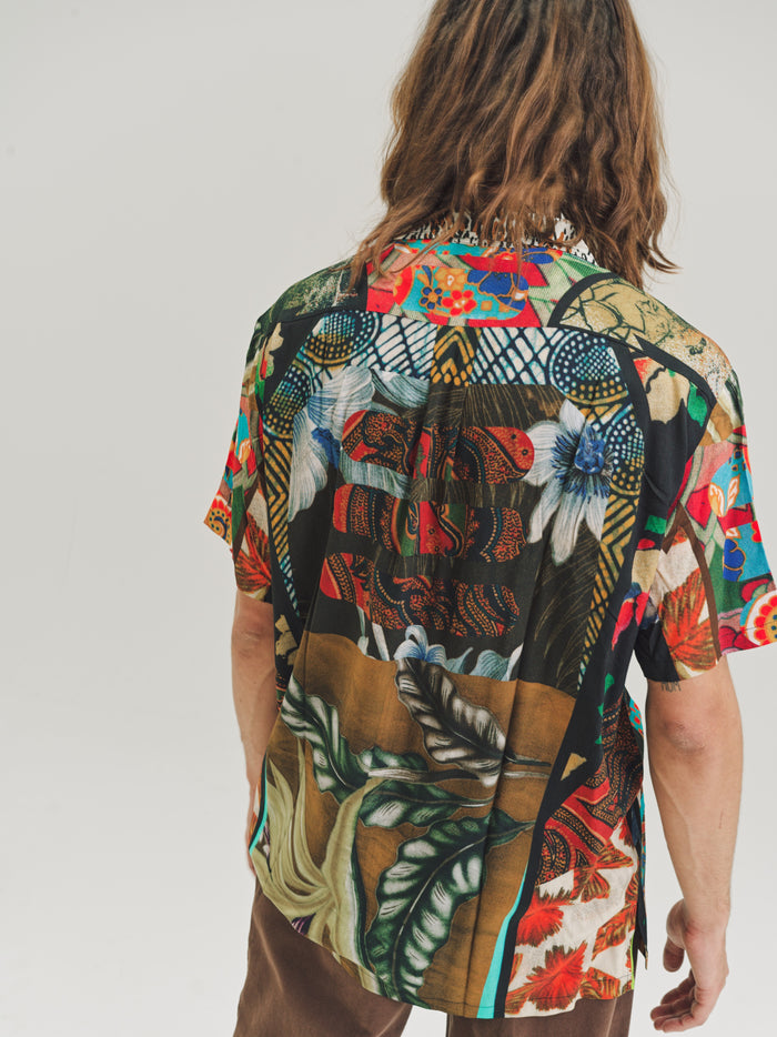 Flower Child Print Viscose Bowling Shirt | Phipps | DEPARTAMENTO