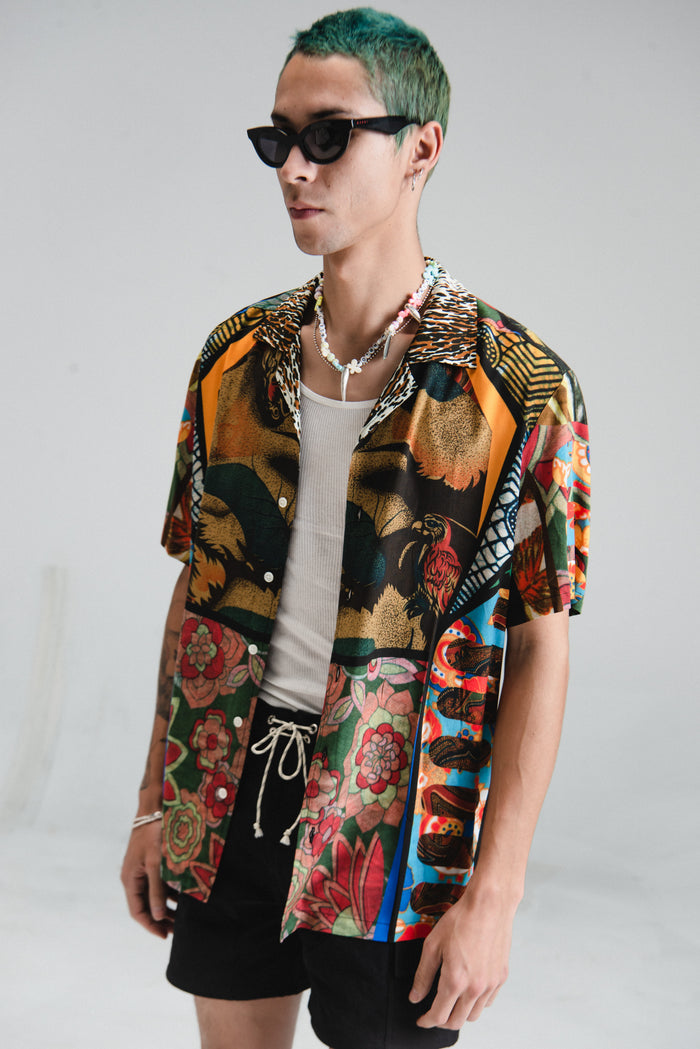 Flower Child Print Viscose Bowling Shirt | Phipps | DEPARTAMENTO
