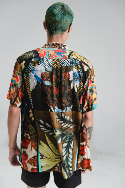 Flower Child Print Viscose Bowling Shirt | Phipps | DEPARTAMENTO