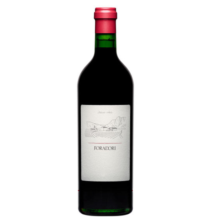 Foradori Teroldego 2023 wine bottle with red foil and label