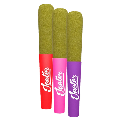 Front view of the Forbidden Fruit Pack Infused Pre Rolled 3 x 0.5 g, showcasing three sealed, colorful pouches against a neutral background.