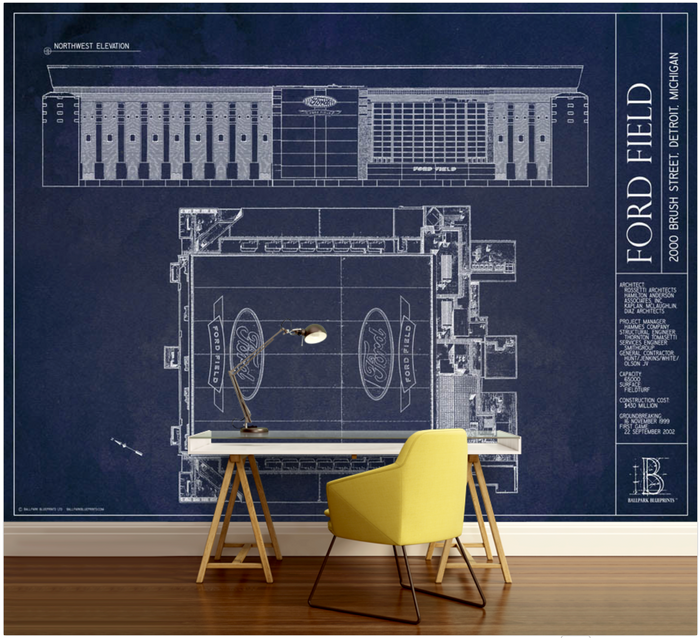 Ford Field Wall Mural