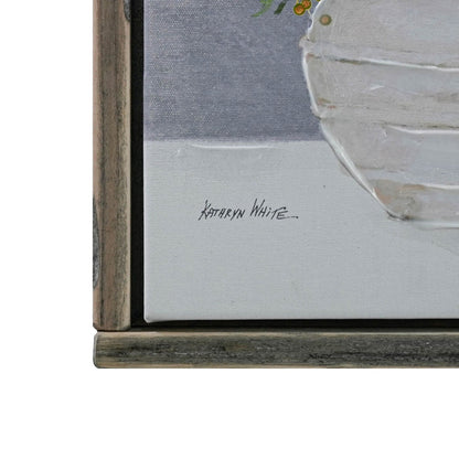 Galleries Porcelain Petals Framed Textured Print 120x60cm