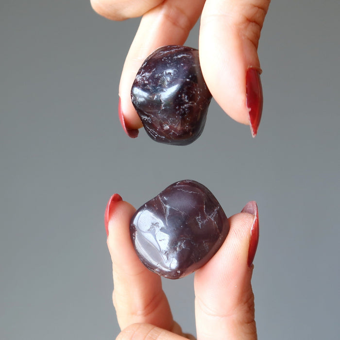 red garnet tumbled stones