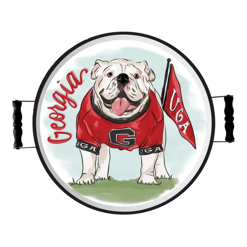 Georgia Mascot Enamel Tray