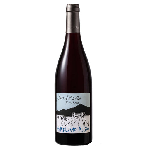 Girolamo Russo red wine bottle, San Lorenzo Etna Rosso label