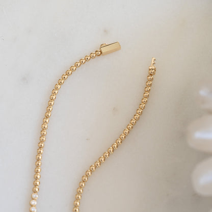 Gradient Bezel Tennis Necklace