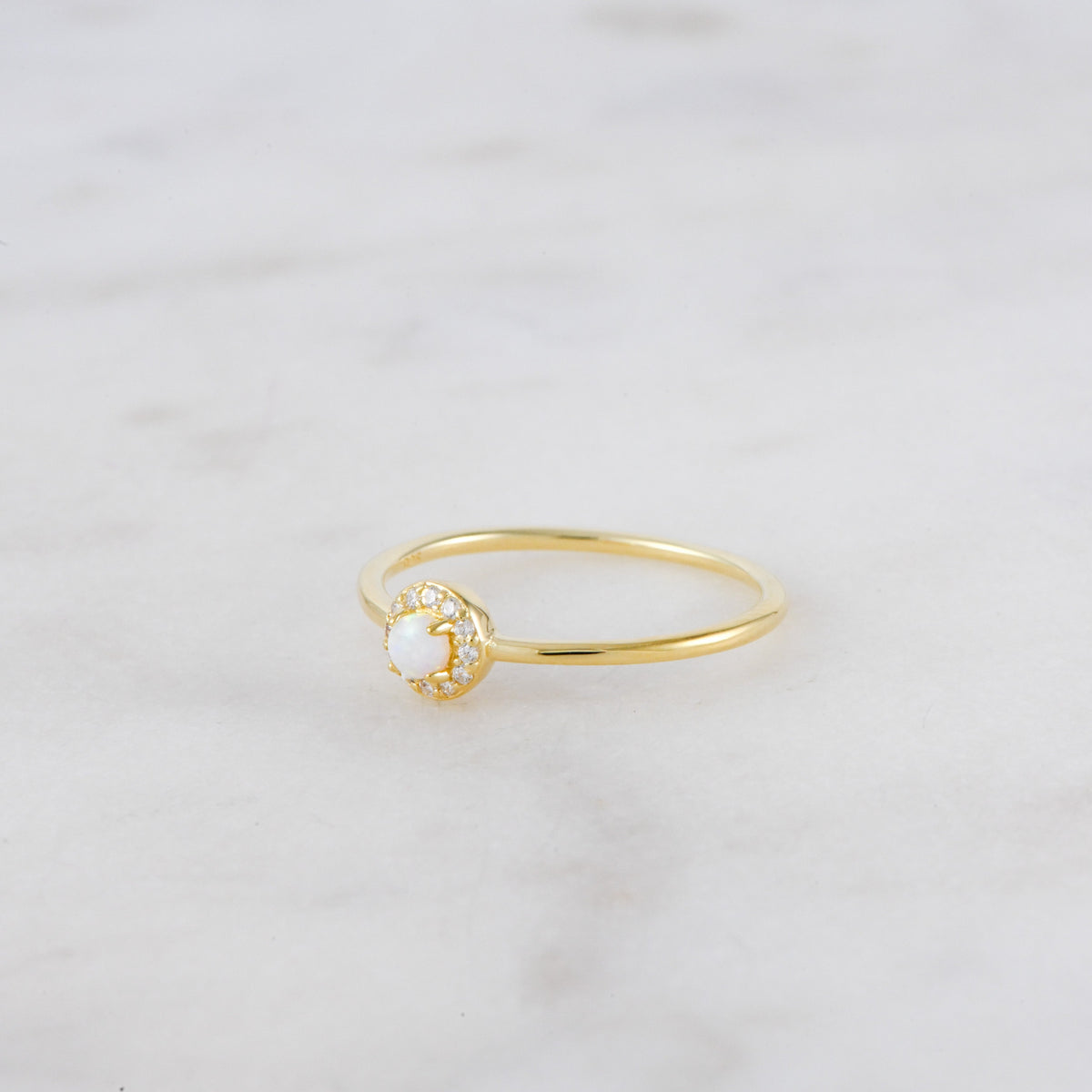 Solitaire Opal Ring