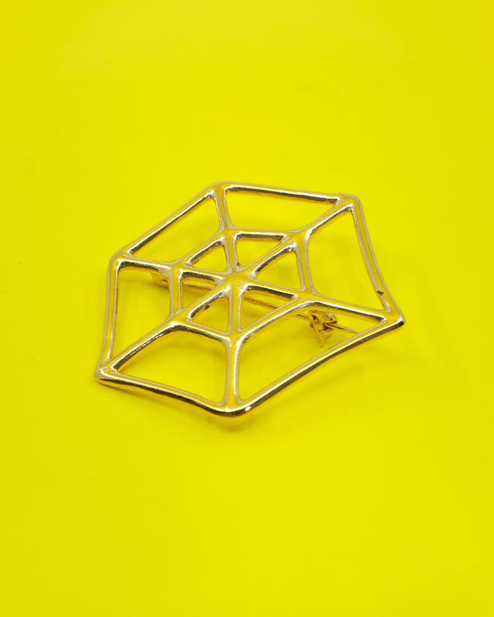 Gold Plated Silver Spider Web Brooch | Ernest W. Baker | DEPARTAMENTO