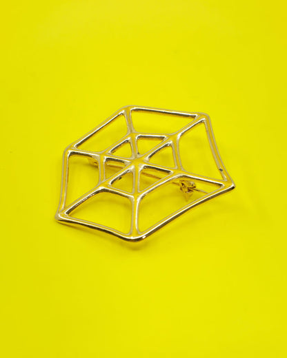 Gold Plated Silver Spider Web Brooch | Ernest W. Baker | DEPARTAMENTO
