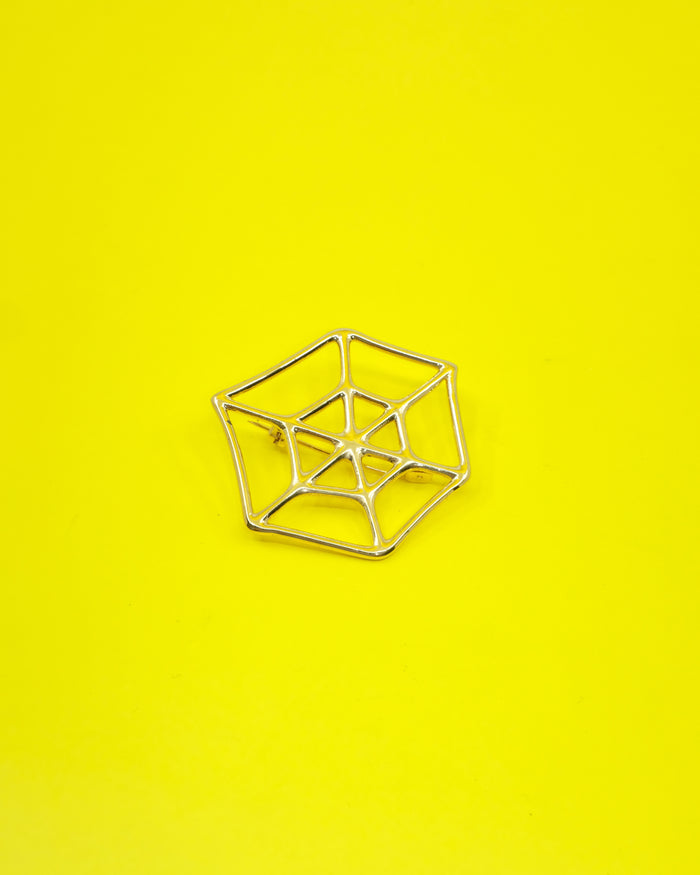 Gold Plated Silver Spider Web Brooch | Ernest W. Baker | DEPARTAMENTO