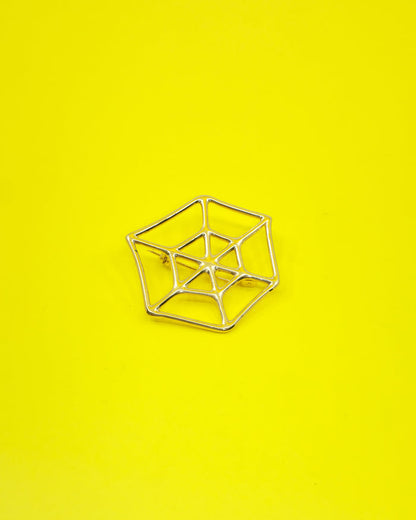 Gold Plated Silver Spider Web Brooch | Ernest W. Baker | DEPARTAMENTO