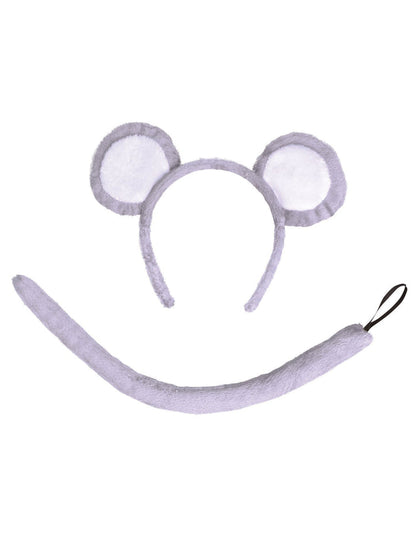 Grey Mouse Ears and Tail Set