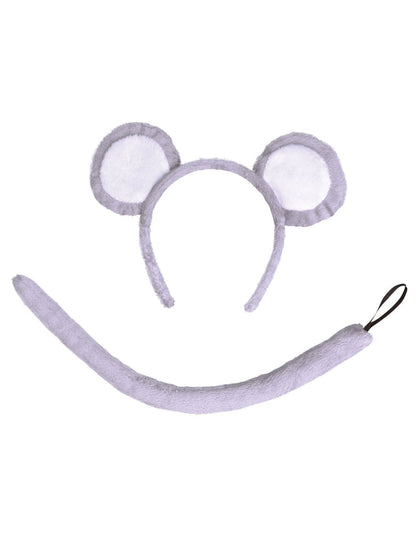Grey Mouse Ears and Tail Set