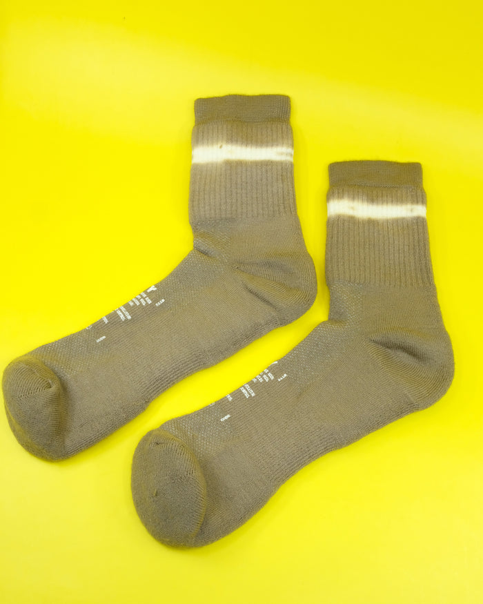 Grey Tie-Dye Merino Wool Tube Socks