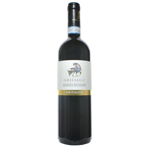Grifalco Aglianico del Vulture red wine bottle with bird label