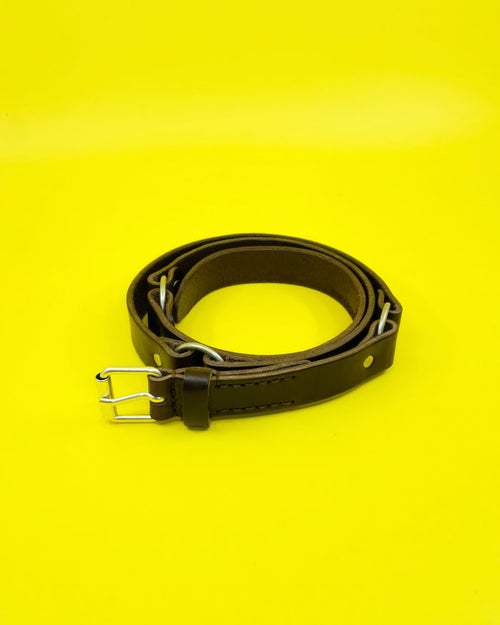Grizzly Brown Leather 2.5cm Ring Belt | Our Legacy | DEPARTAMENTO