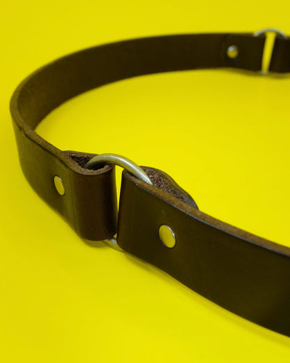 Grizzly Brown Leather 2.5cm Ring Belt | Our Legacy | DEPARTAMENTO