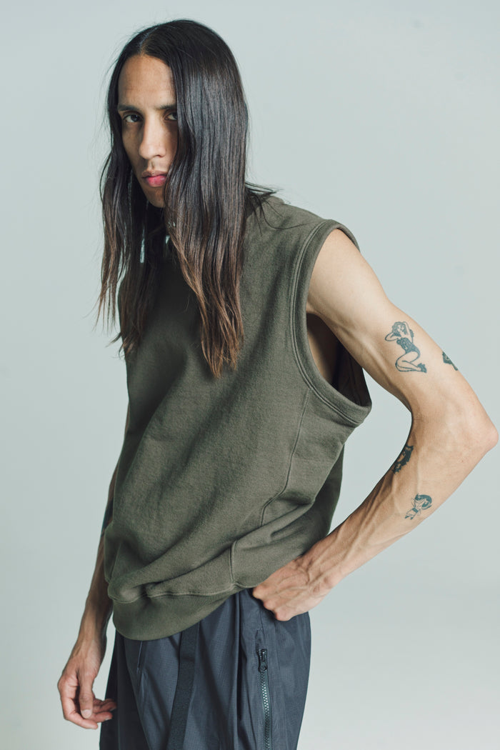 Guess Brown Jersey Factory Vest