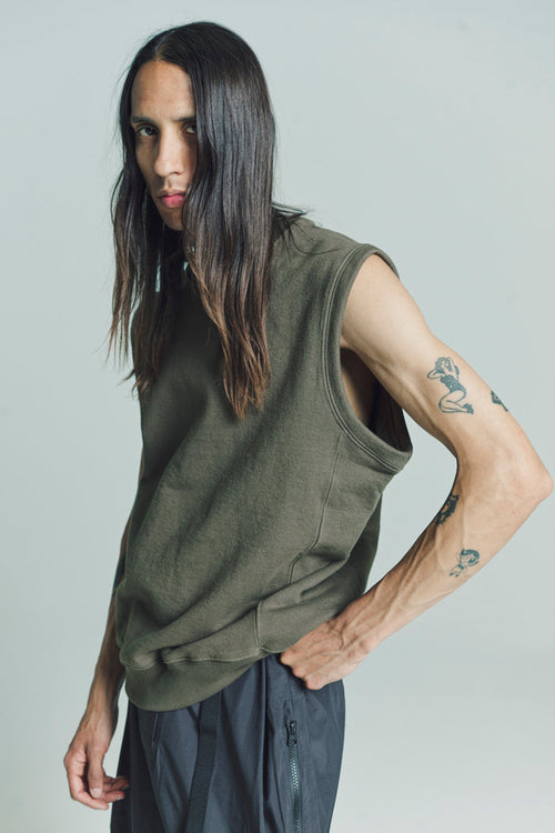 Guess Brown Jersey Factory Vest