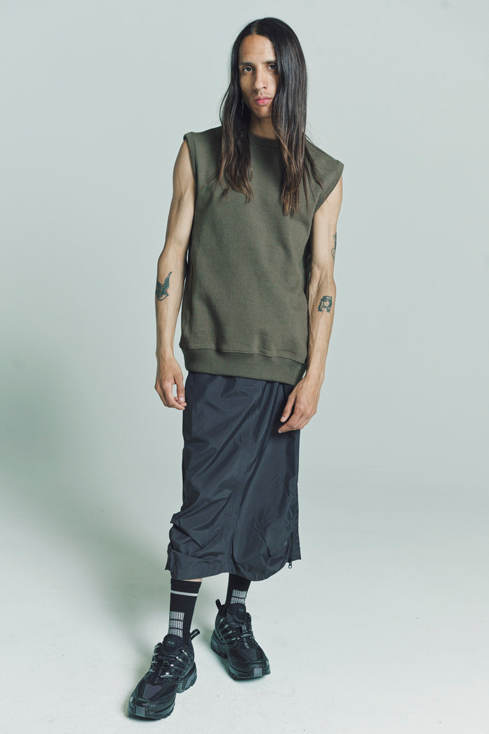 Guess Brown Jersey Factory Vest