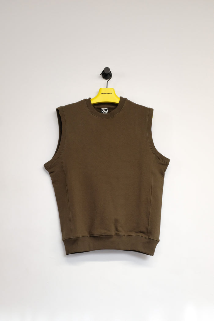 Guess Brown Jersey Factory Vest | GR10K | DEPARTAMENTO