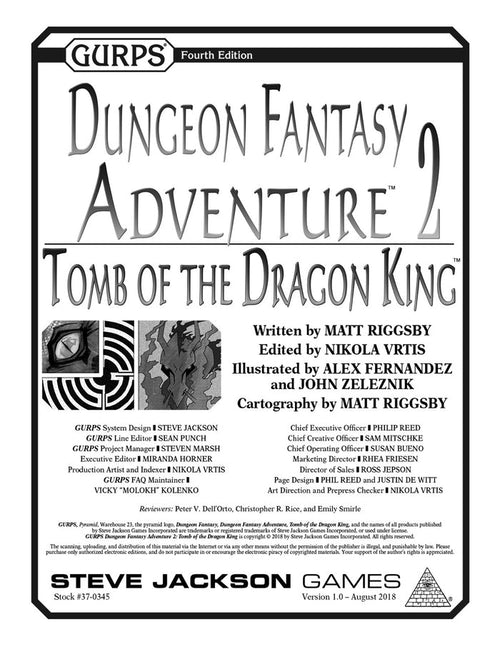 GURPS Dungeon Fantasy Adventure 2: Tomb of the Dragon King