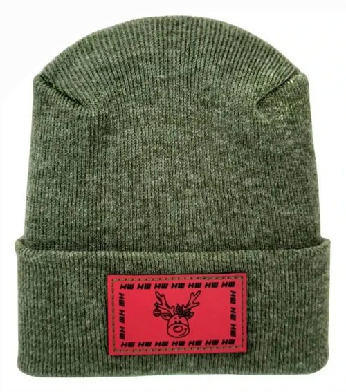 H Stitch Beanie, Reindeer Christmas Red Beanie