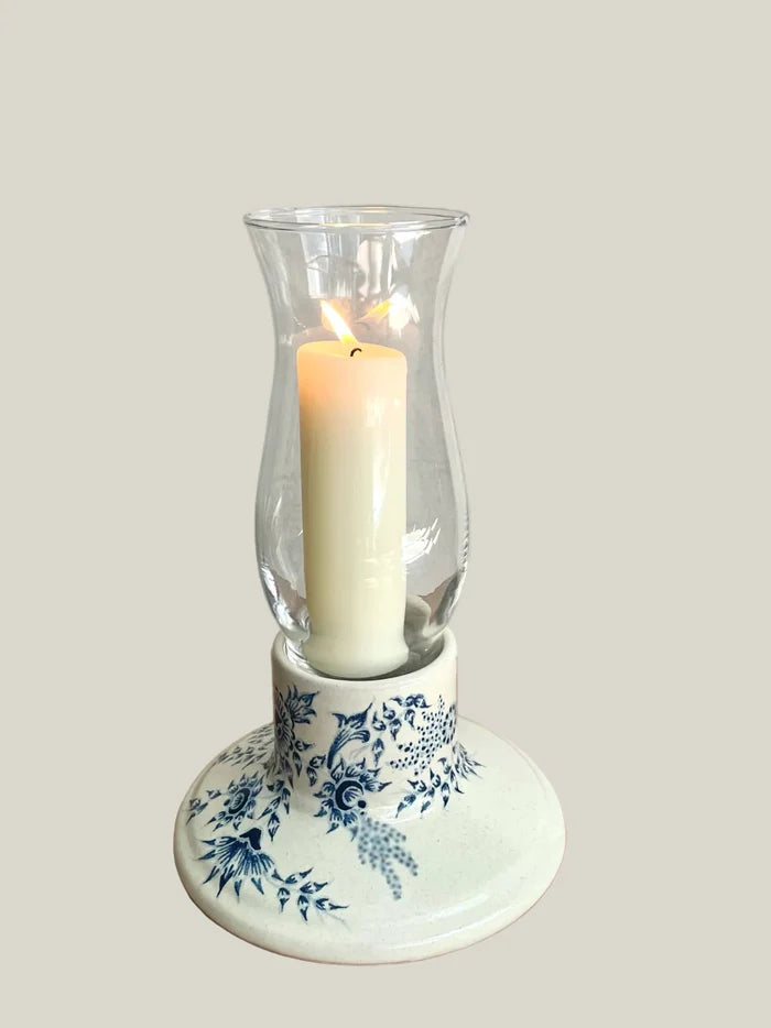 Hand-Painted Talavera Hurricane Candle Holder