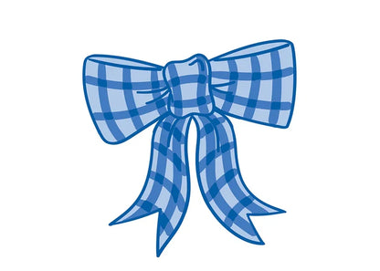Happy Everything: Blue Gingham Bow Attachment - B Social Boutique