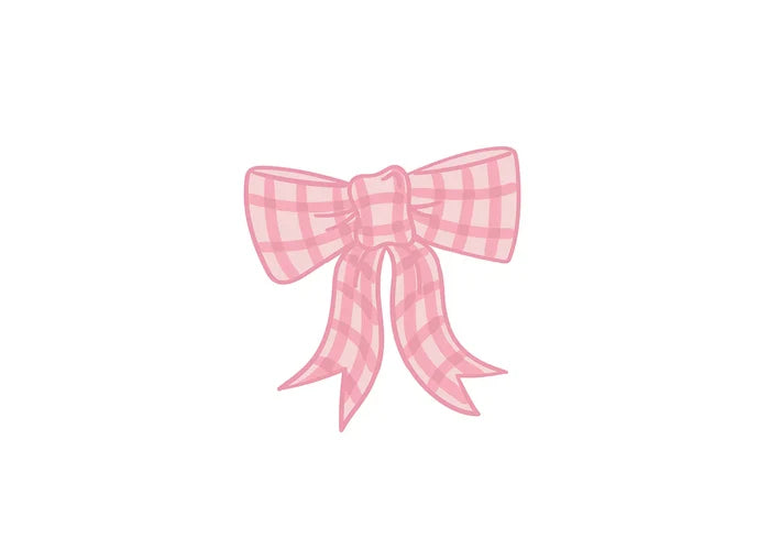Happy Everything: Pink Gingham Bow Attachment - B Social Boutique