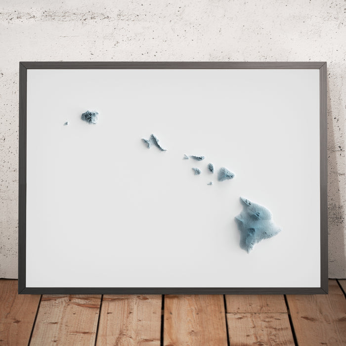 Hawaii Topographic 3D Relief Map