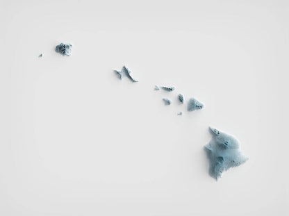Hawaii Topographic 3D Relief Map