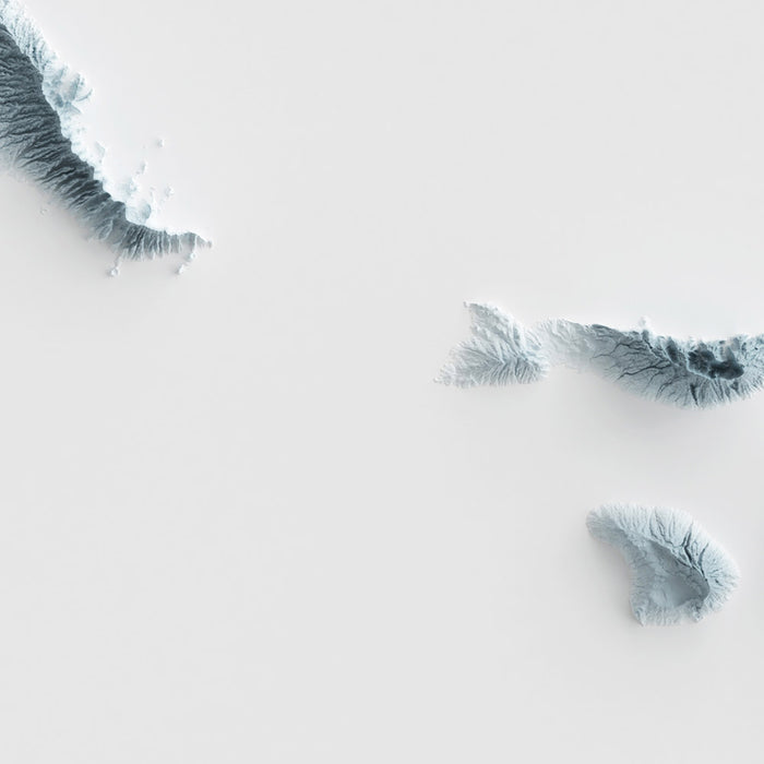 Hawaii Topographic 3D Relief Map
