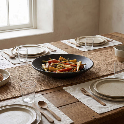 Hazel Brown Terracotta Dish, styled at home
