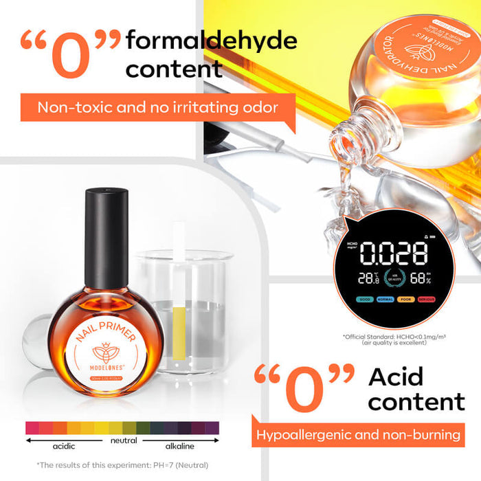 Hema-Free Upgarded Nail Primer & Prep Dehydrator Set 30ml Nail Basic MODELONES #