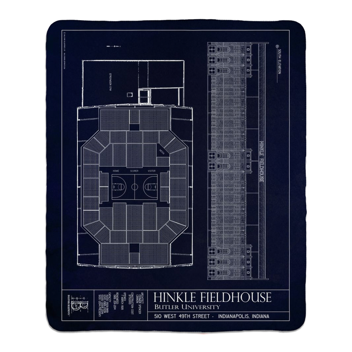 Hinkle Fieldhouse Fleece Sherpa Blankets