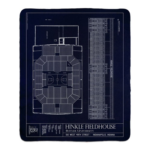 Hinkle Fieldhouse Fleece Sherpa Blankets