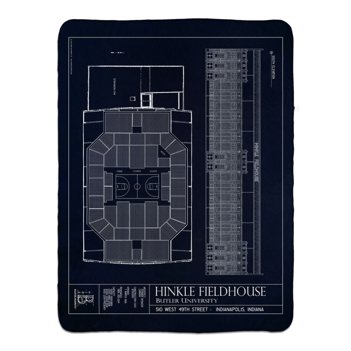 Hinkle Fieldhouse Fleece Sherpa Blankets