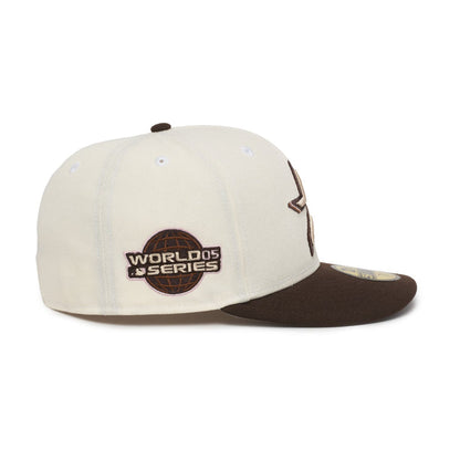 Houston Astros Creme and Brown 3D Neapolitan Star logo 2005 World Series