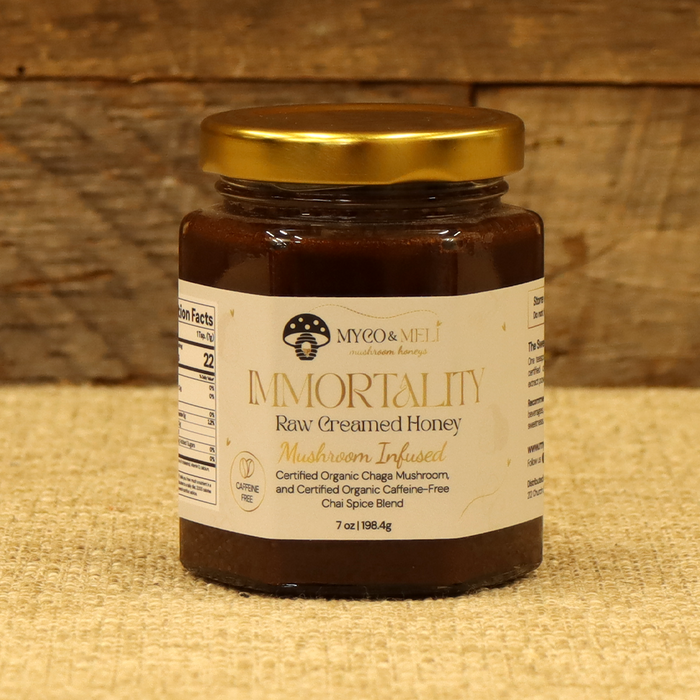 Immortality: Raw Creamed Honey with Organic Chaga and Chai Spices