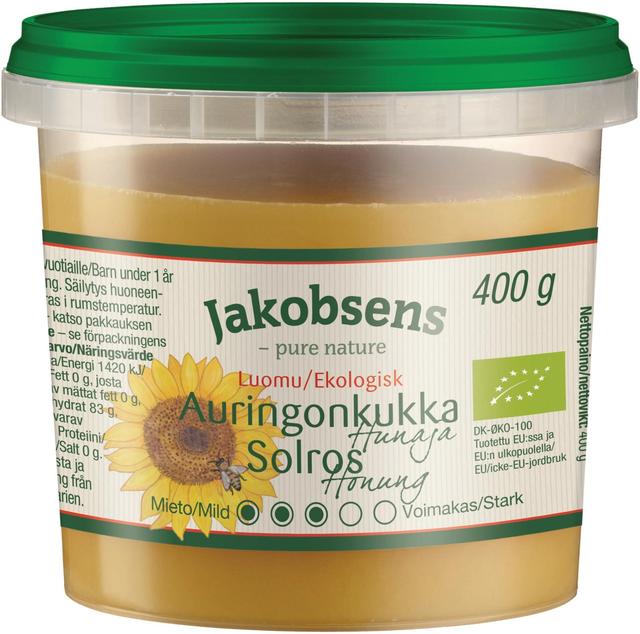 Jakobsens Organic Sunflower Honey 400g - Soposopo