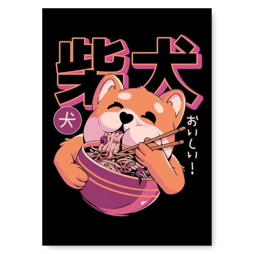 Japanese Poster - Shiba Noodle A3